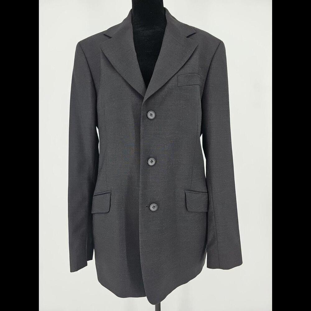 Dolce Gabbana Wool Blend Men's Dark Grey Sport Coat Jacket Size 34/48